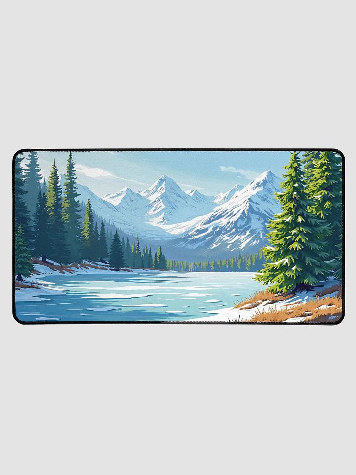 Winter Lake Mountain Desk Mat product image (1)