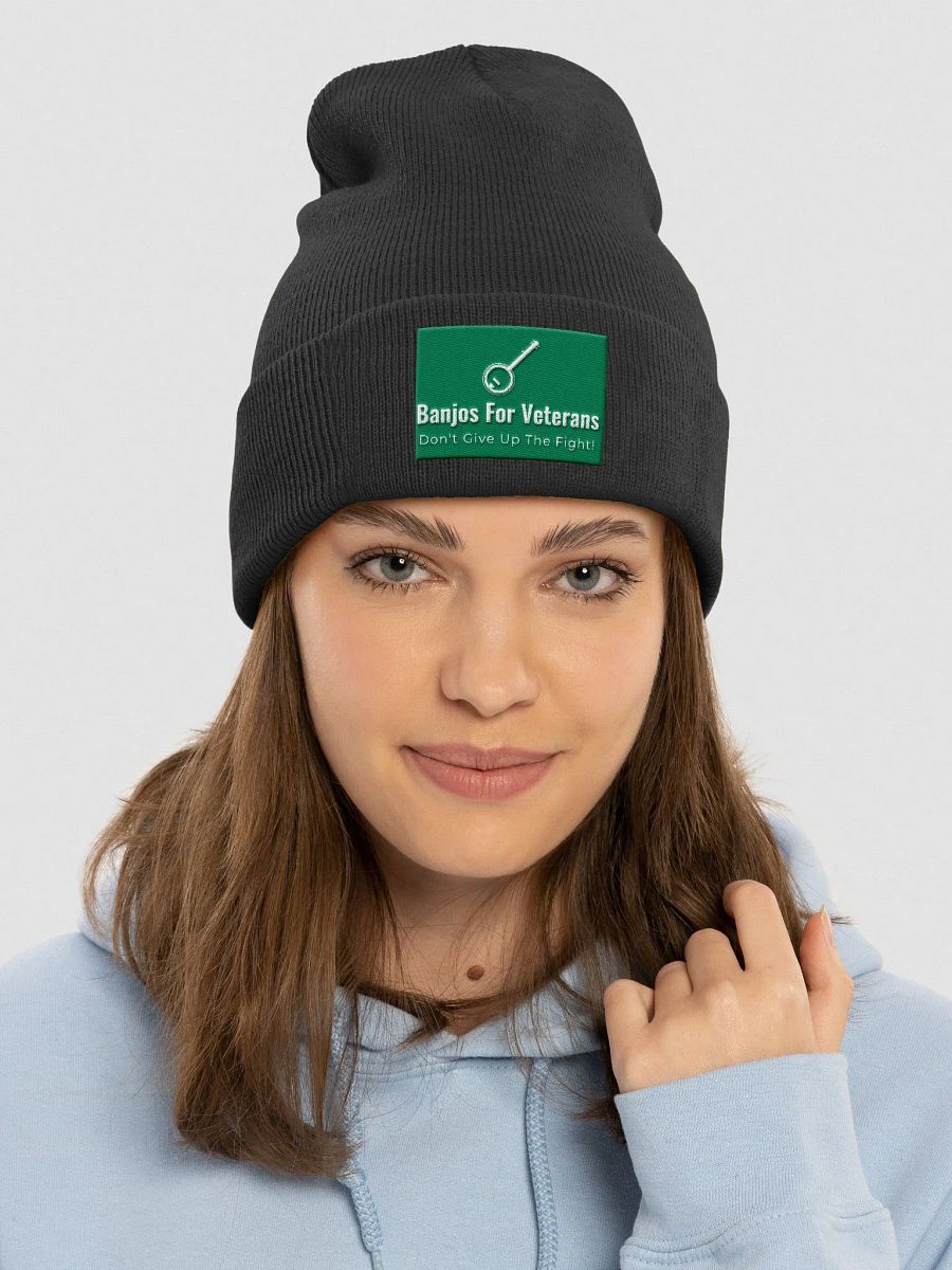 Banjos For Veterans (B4V) Official Logo Yupoong Cuffed Beanie (1501KC) product image (21)