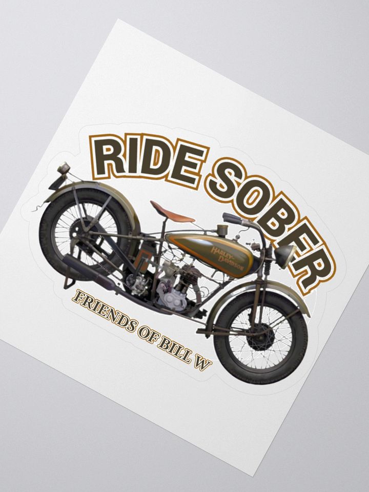 Ride Sober Vintage Motorcycle Sticker product image (2)