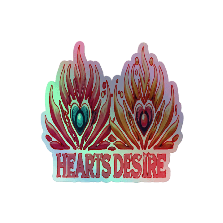 Flaming Hearts Holographic Sticker Sheet product image (2)