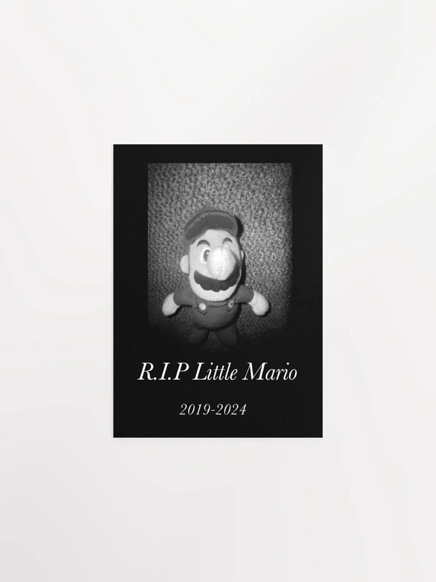 Little Mario Memorial Poster (rest in peace.) product image (1)