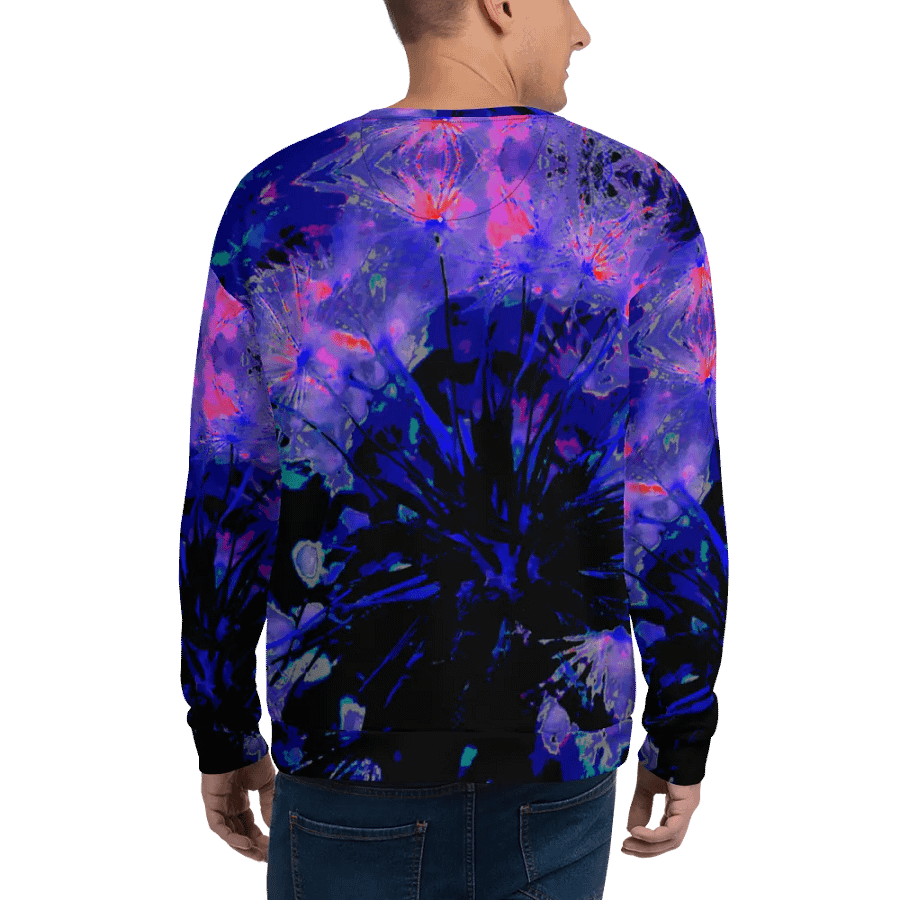 Abstract Funky Neon Dandelion Seeds Unisex Sweatshirt product image (9)