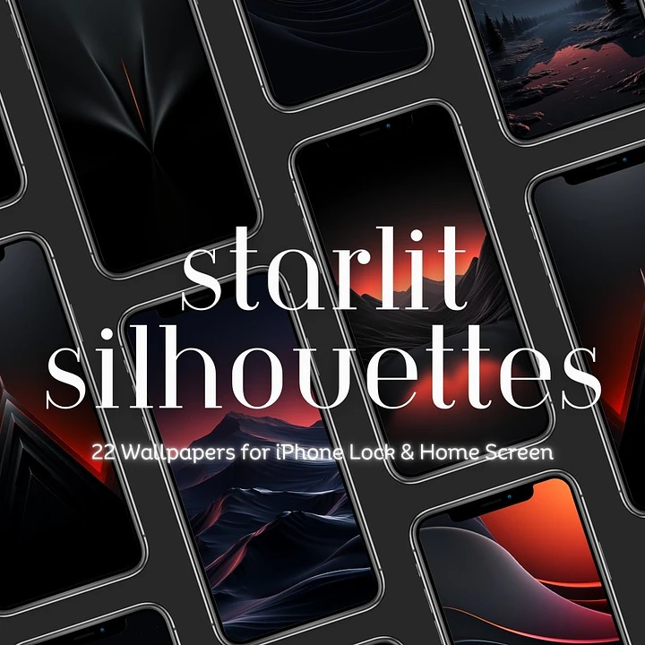🌙🏜️ Starlit Silhouettes: Night Sky and Nature Wallpapers 🖤✨ product image (1)