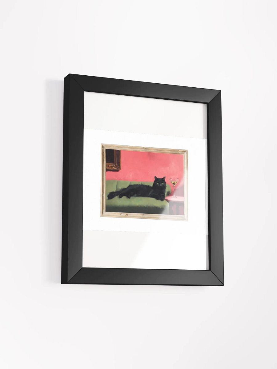 BLACK CAT ON COUCH NEXT TO MARTINI product image (12)