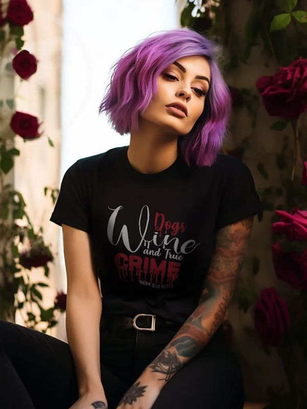 Dogs, Wine and True Crime Tee product image (1)