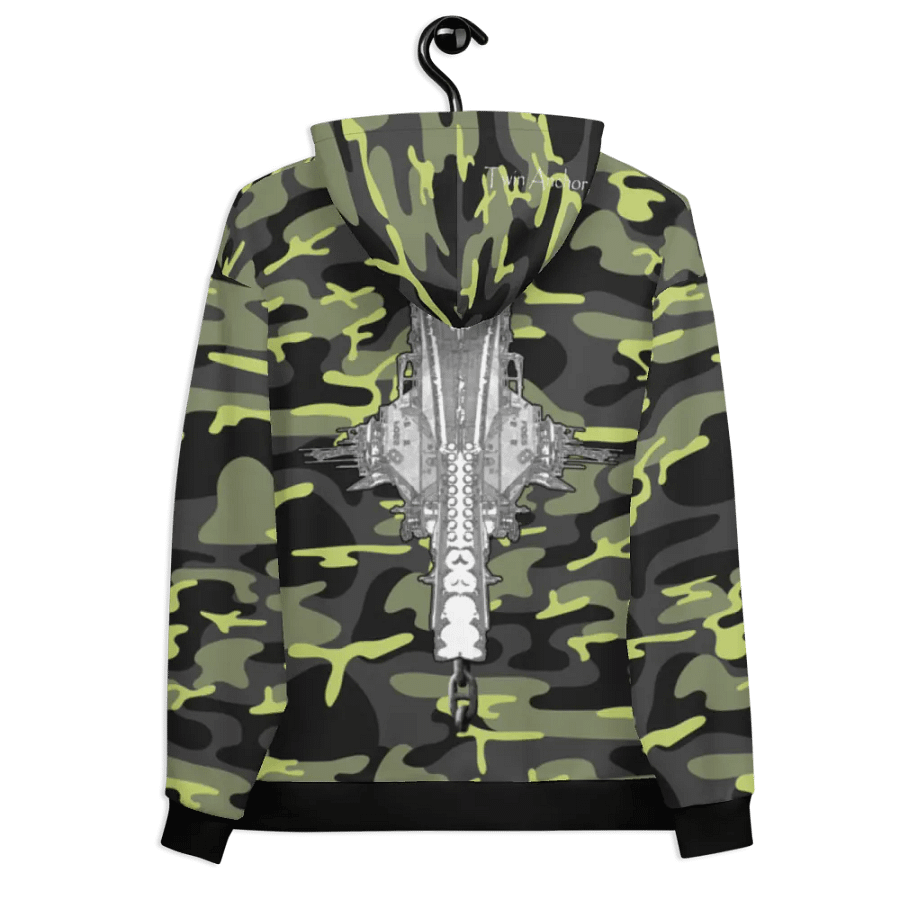 Green Camouflage Foss double tug Sketch Hoodie product image (9)