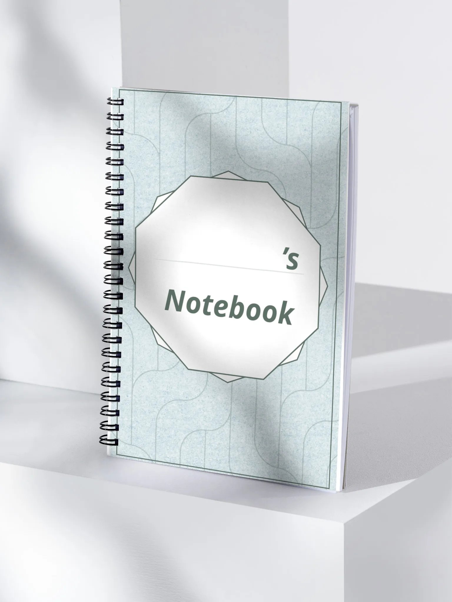 Elegant Modern Waveform Wonders Spiral Notebook. product image (4)
