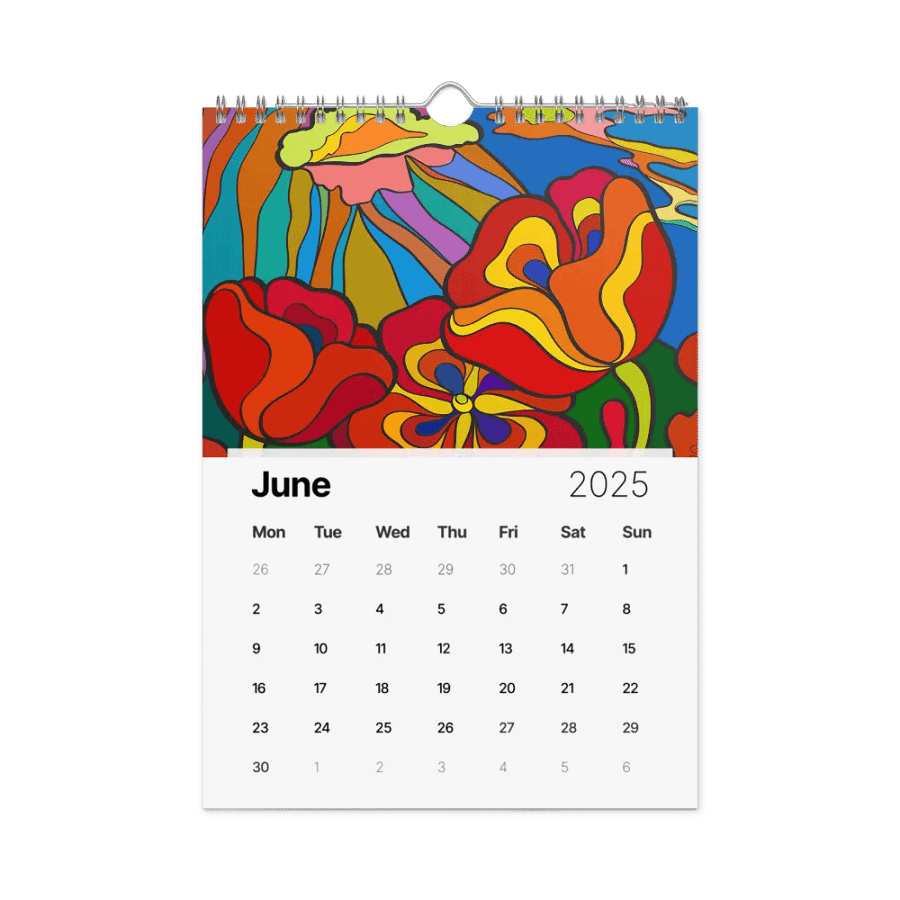 Energize Your Year: 2025 Customizable Wall Calendar – Wave at Sunset product image (8)