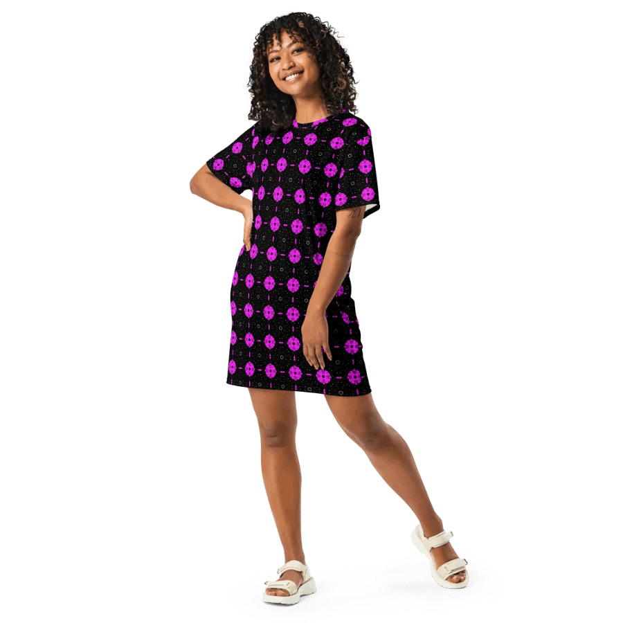 Abstract Pink Shapes T Shirt Dress product image (7)