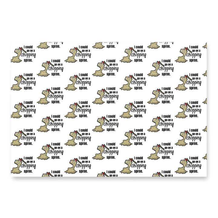Chopping Spree Black - Gift Wrapping Paper product image (1)