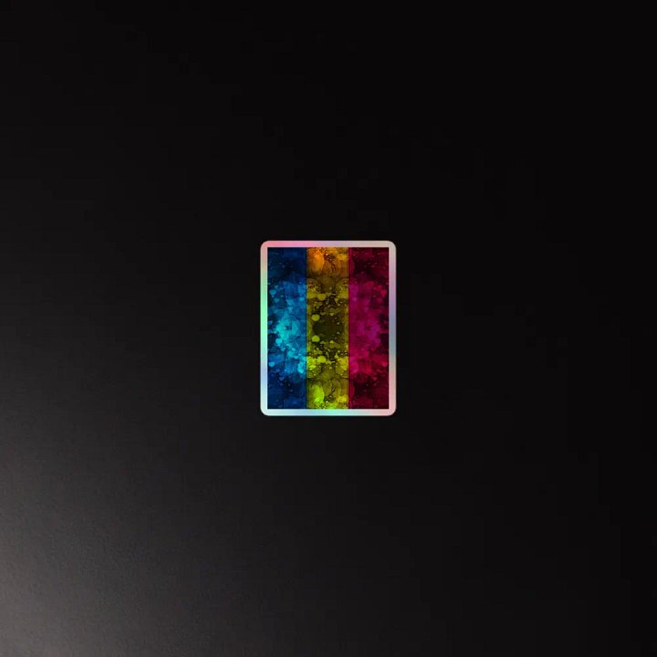 Pansexual Pride Flag Sticker (Textured Variation) product image (4)