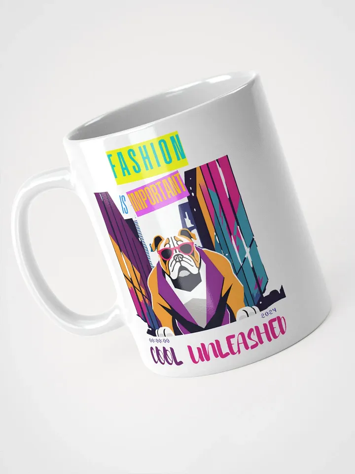 Fashion Bulldog White Glossy Mug product image (1)