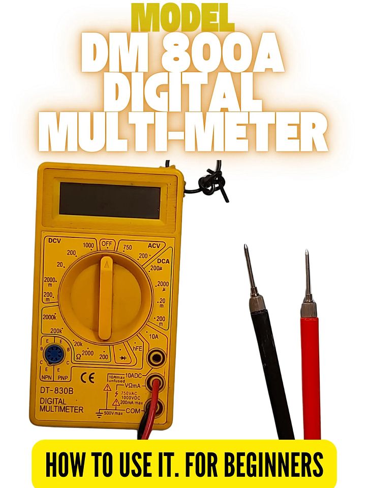 eBook - Model DT 830B Digital Multimeter: How to use it. For beginners product image (1)