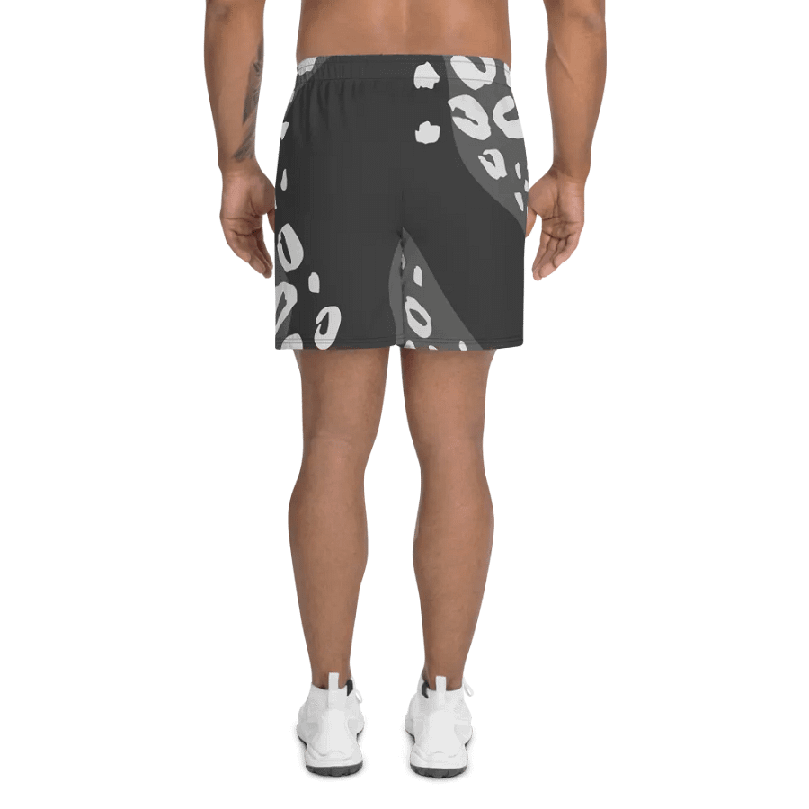 Flowing Grey Leopard Athletic Shorts product image (4)