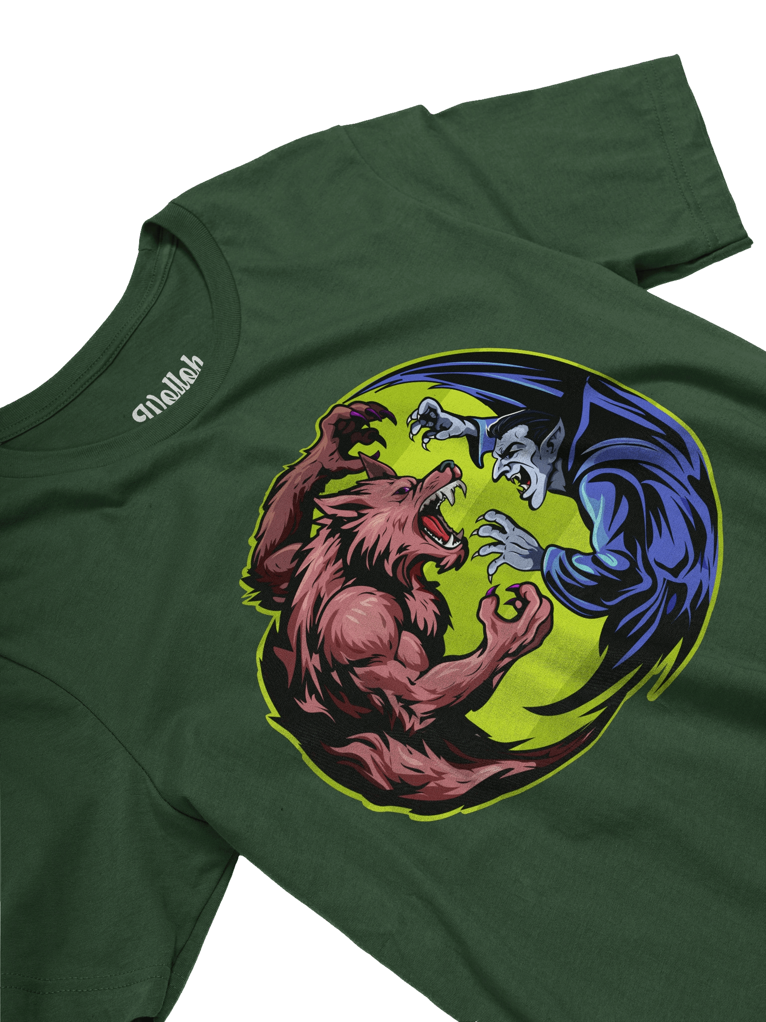 Werewolf vs Vampire T-Shirt – Halloween Horror Classic Monster Battle GraphicTee product image (75)