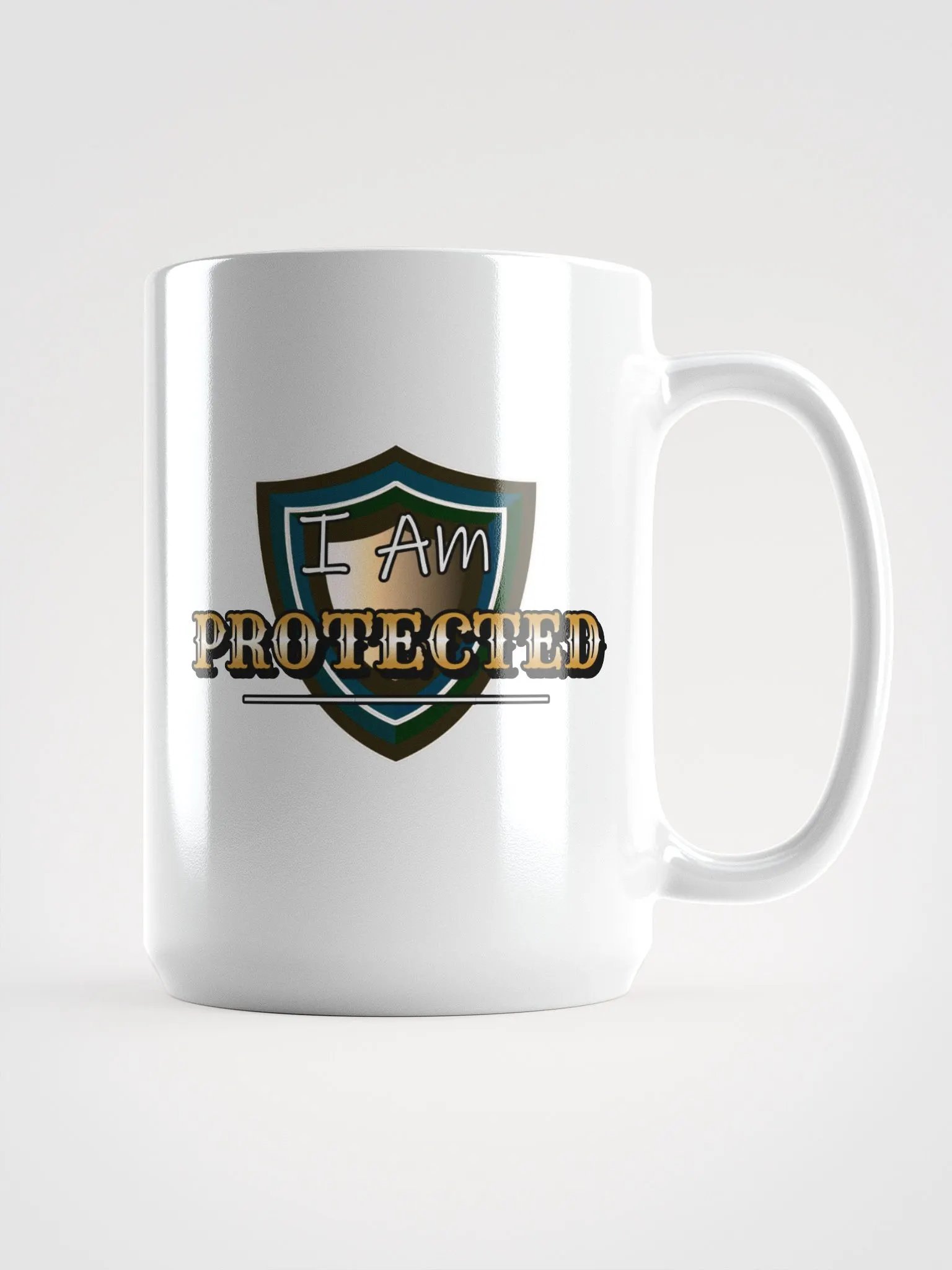 YesYes Protected!! White Glossy Mug product image (1)