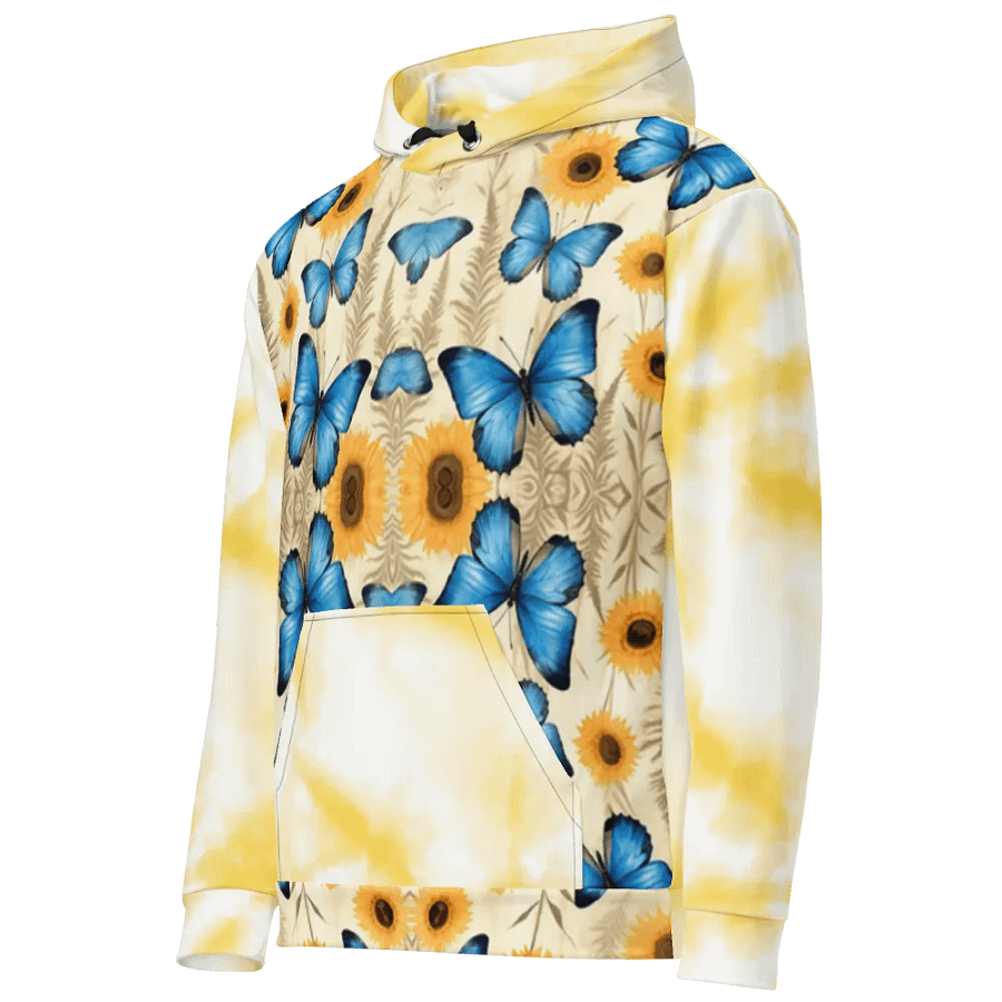 Sunflower and Butterfly Beauty All-Over Unisex Hoodie product image (3)