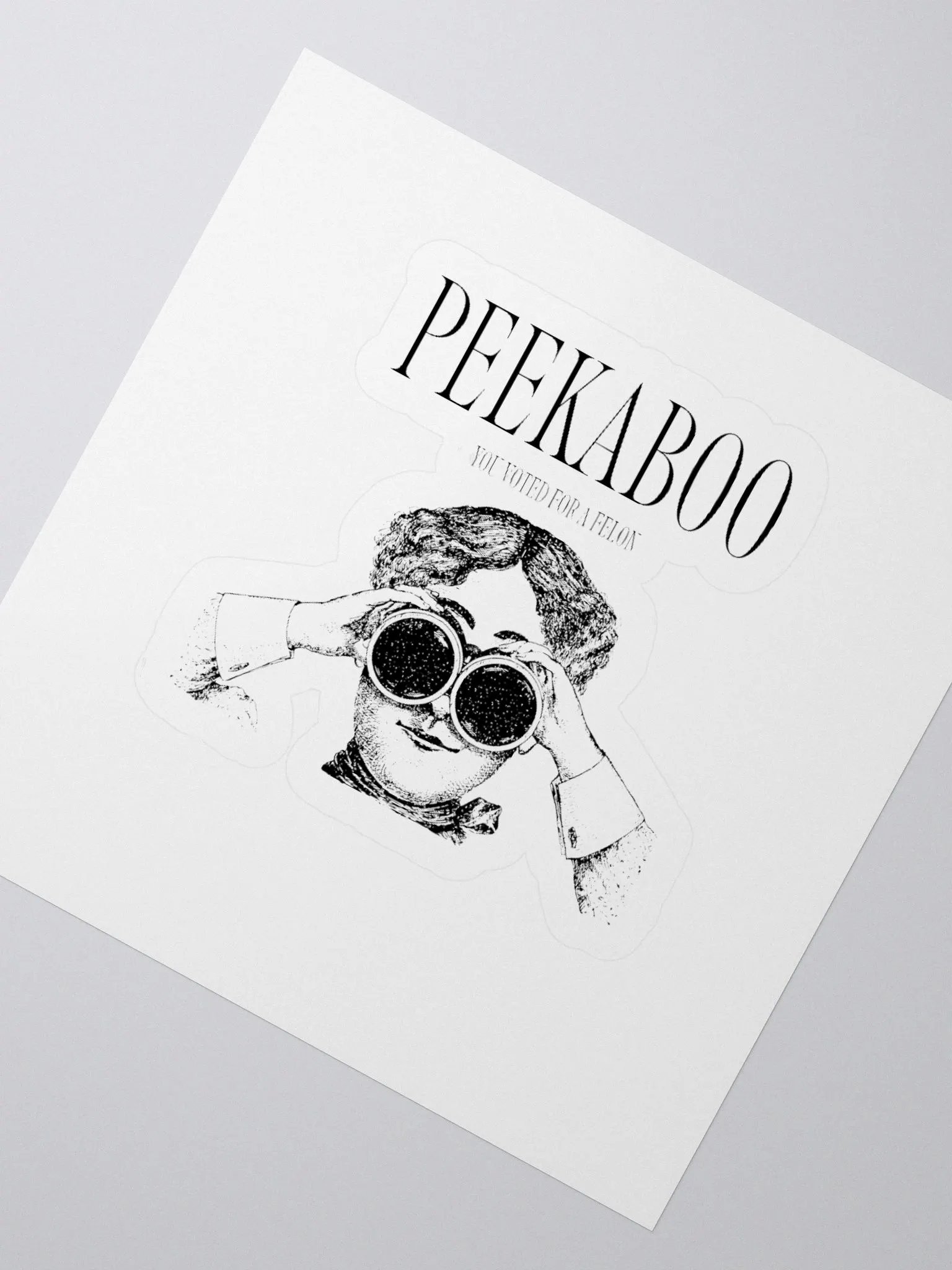 Peekaboo You Voted For A Felon Sticker product image (2)
