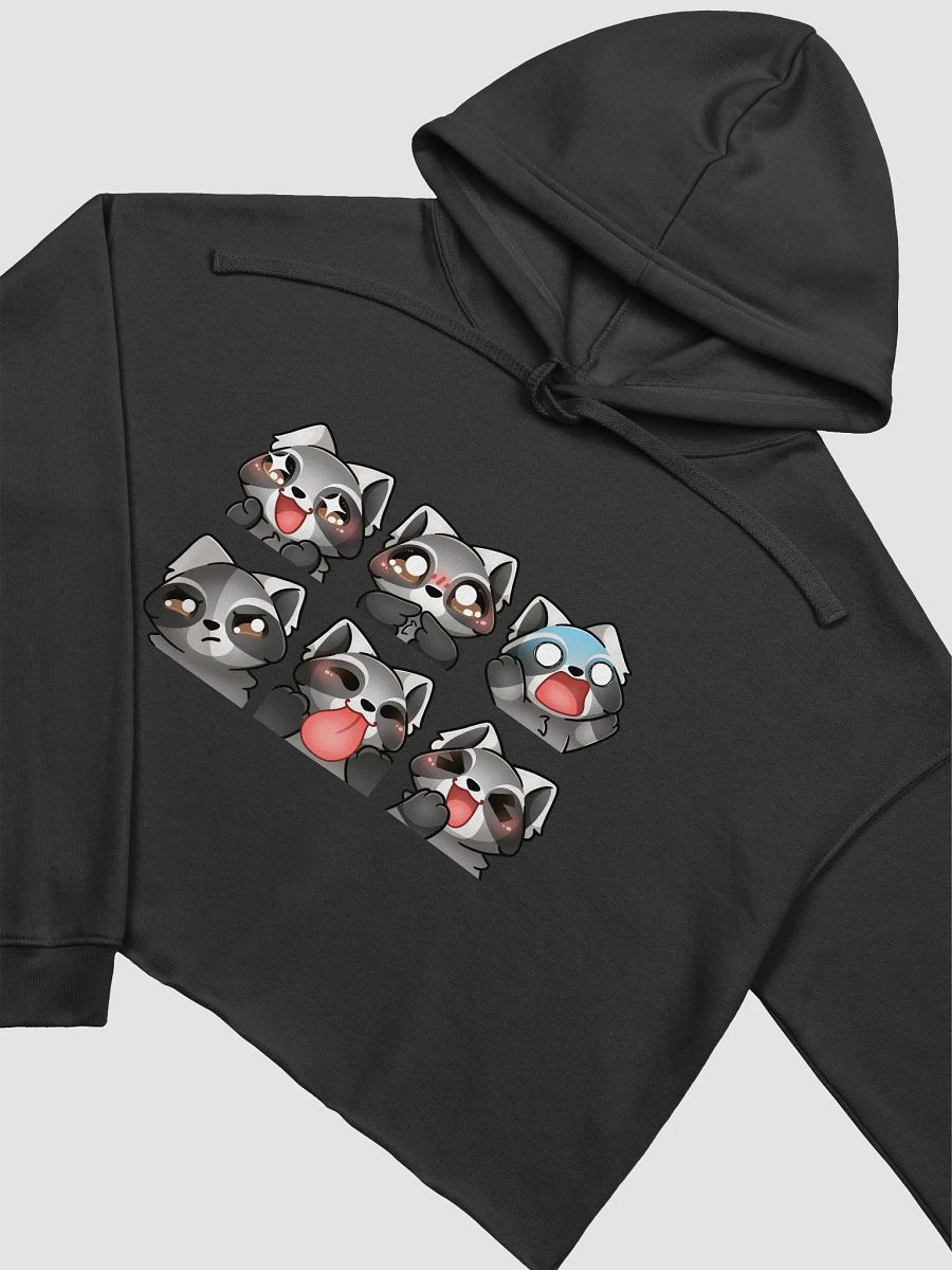 Raccoon emote cropped fleece hoodie product image (3)