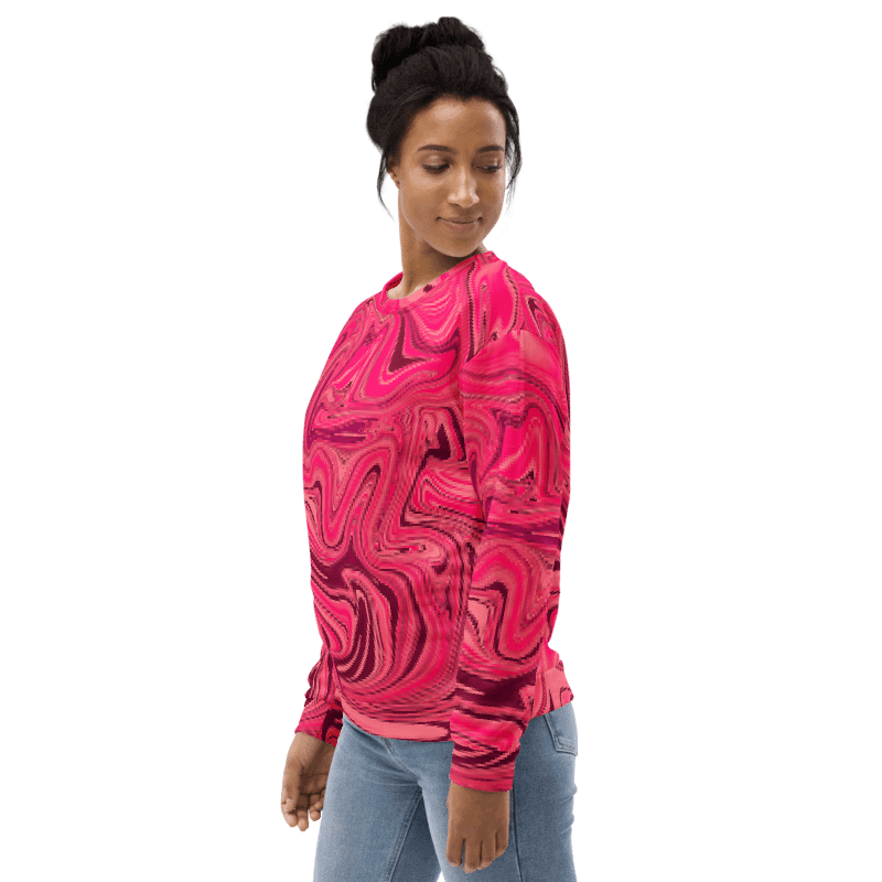 Sweatshirt - Shades of Magenta Pink Digital Fluid Art product image (3)