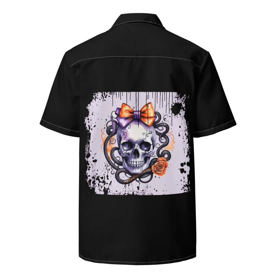 Unisex Skull and Snake Design Coquette Style Button Down Shirt product image (8)