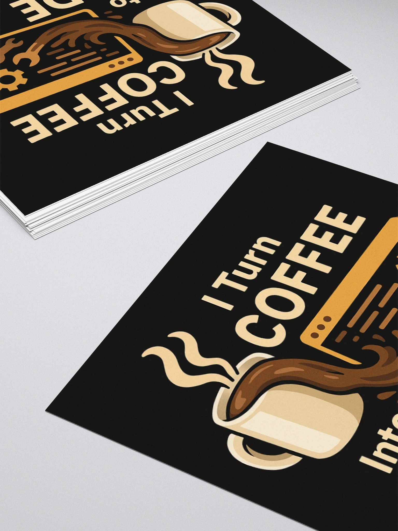I TURN COFFEE INTO CODE - STICKER product image (7)