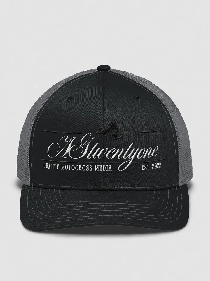 AG21 Script Trucker Hat (White/Black) product image (5)