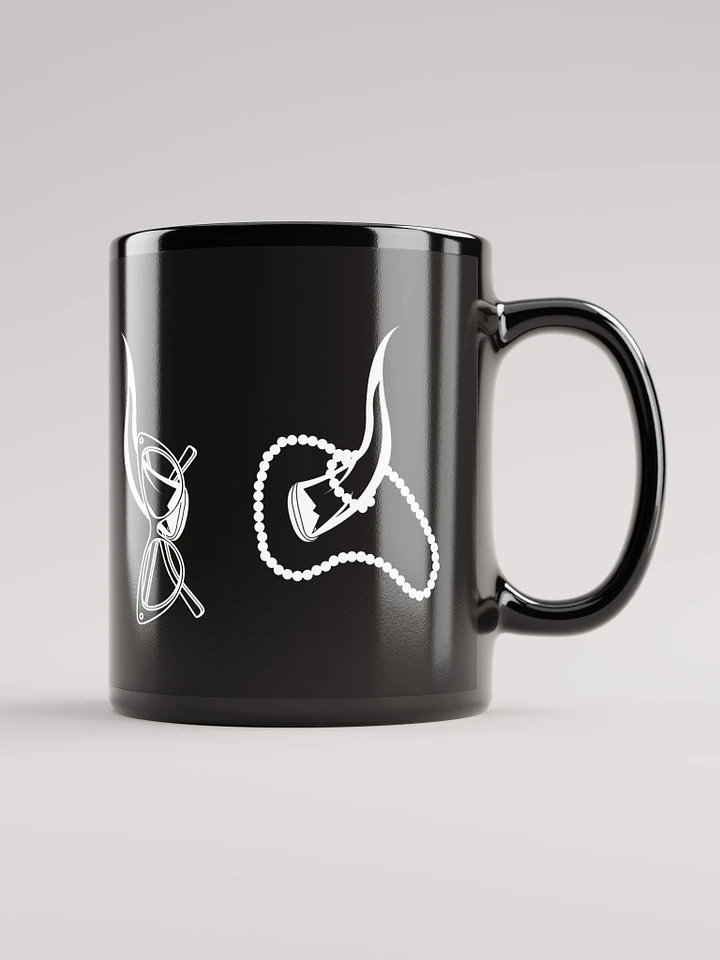 Horns, Glasses & Pearls Black Mug product image (2)