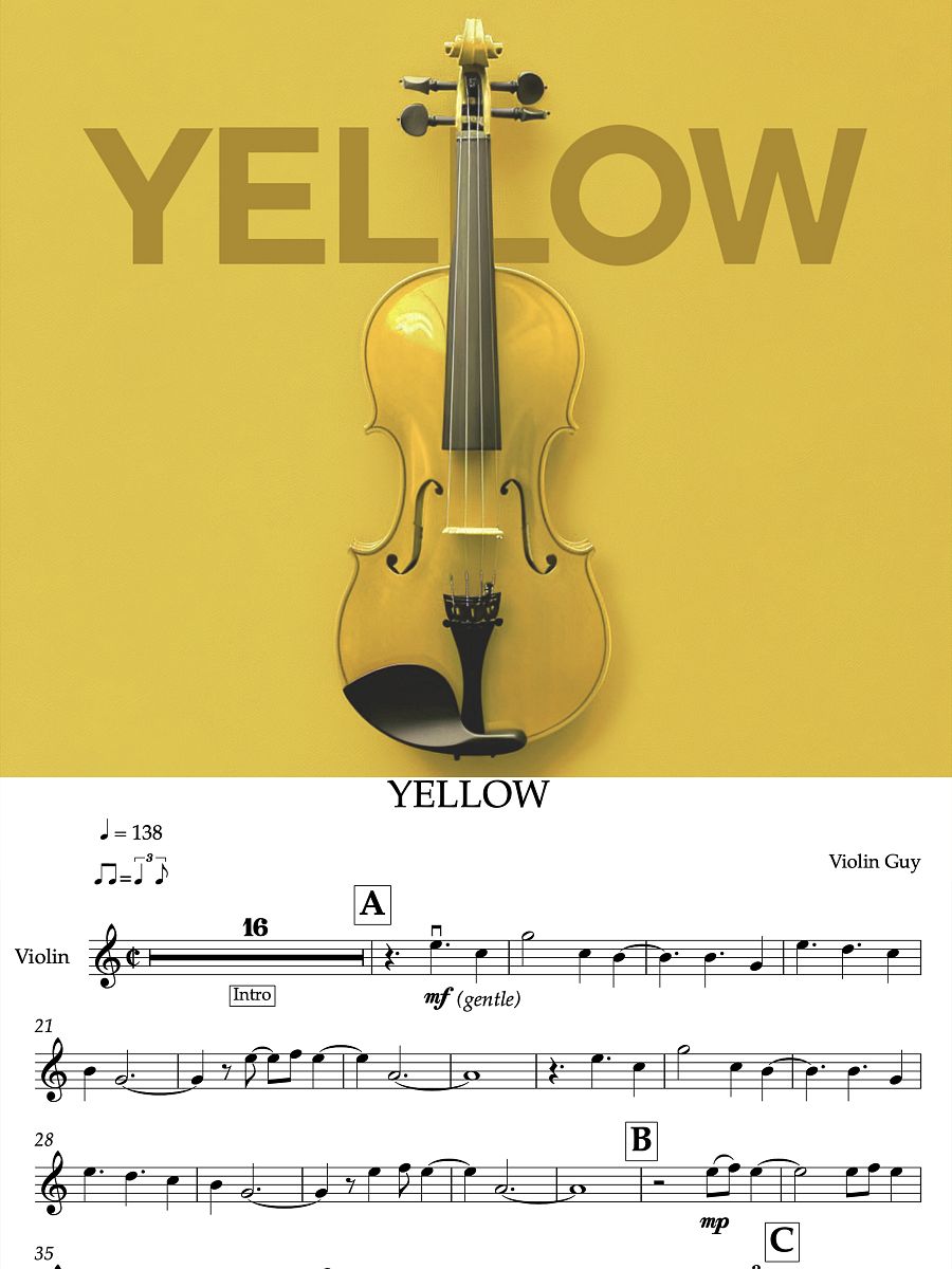 YELLOW - Sheet Music product image (1)