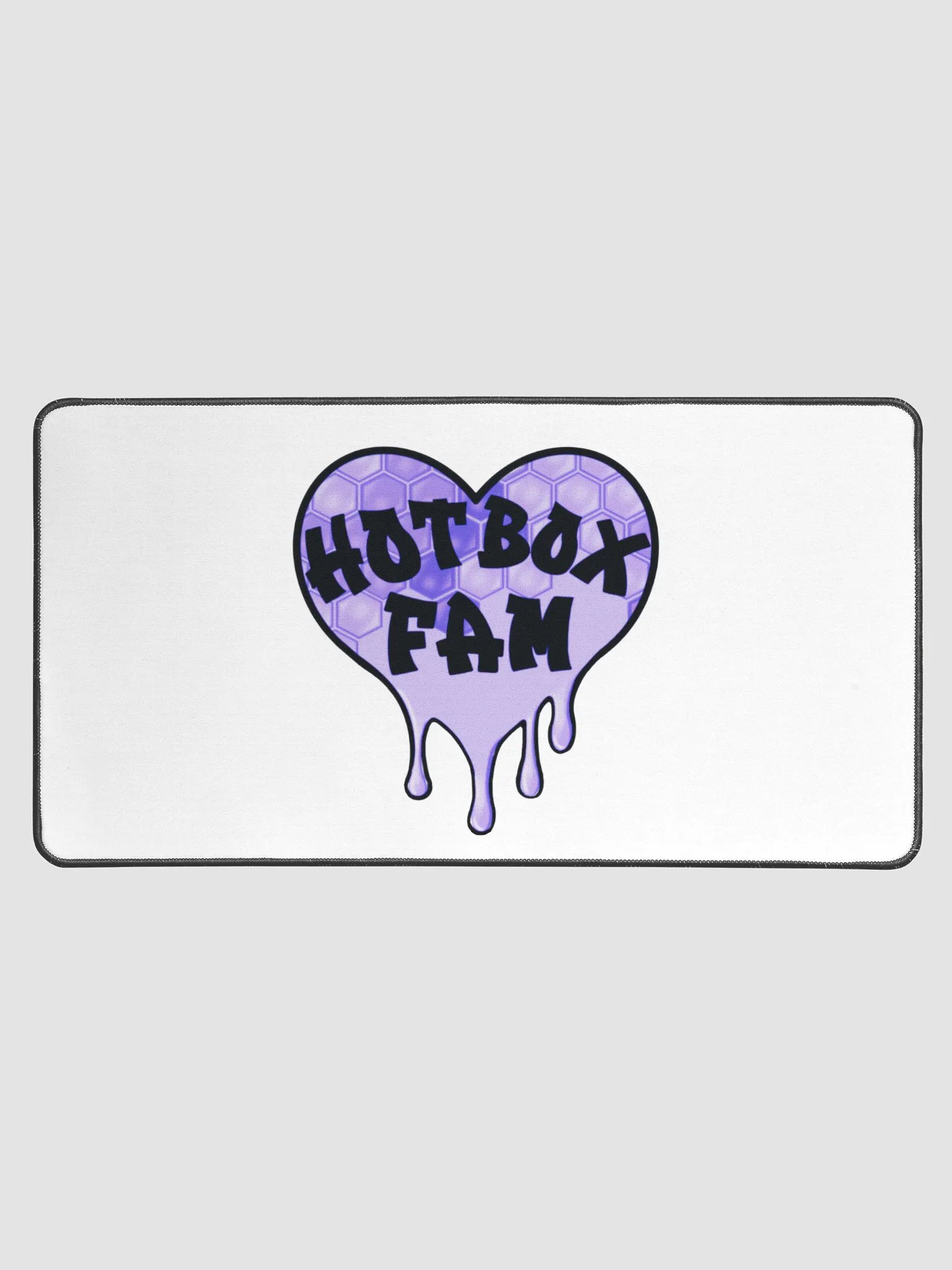 HOT BOX FAM PURPLE HONEY COMB LOGO DESK MAT product image (1)