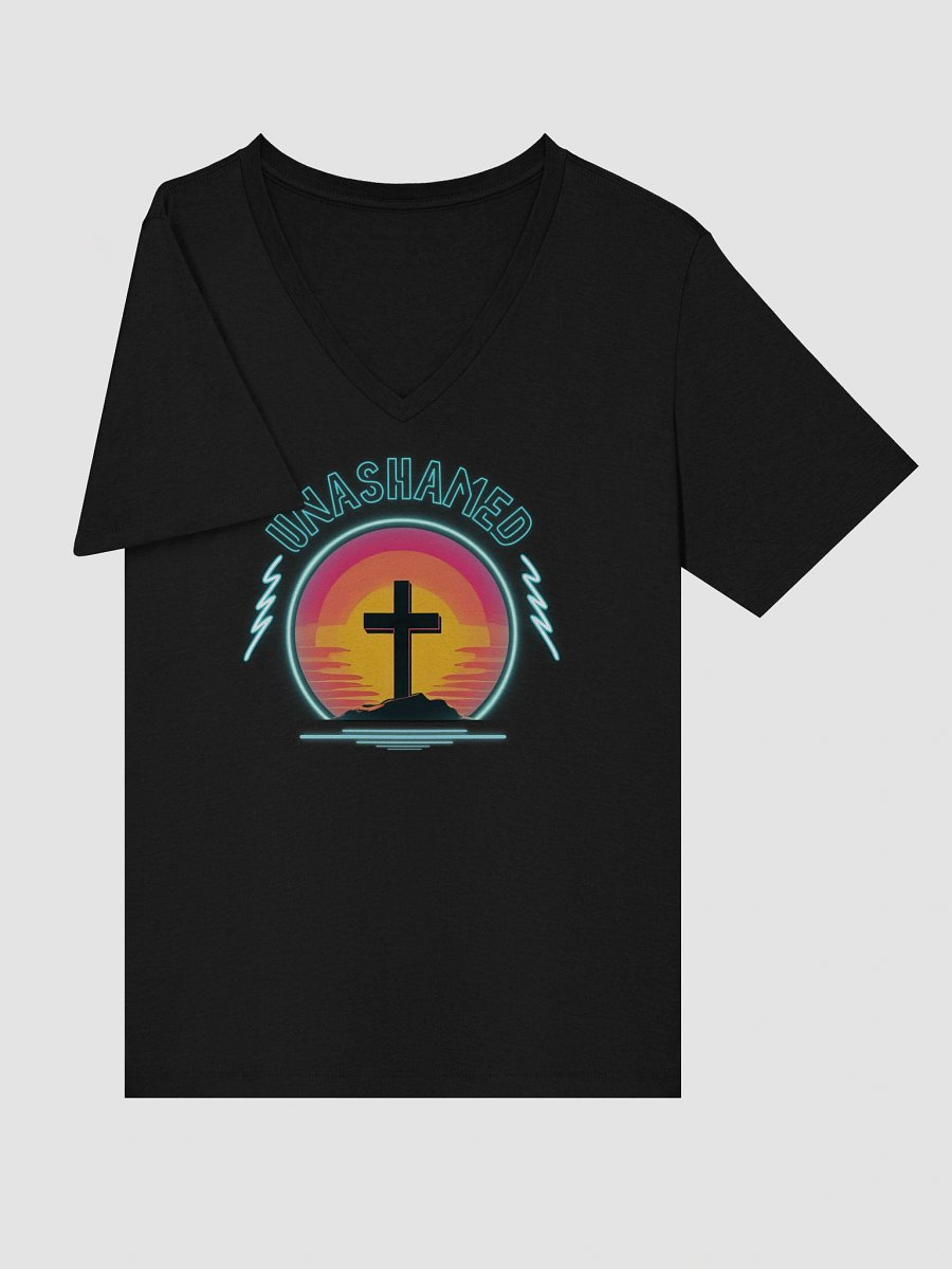 Unashamed Neon Cross Women's V-Neck T-Shirt - Relaxed Bella + Canvas fit product image (31)