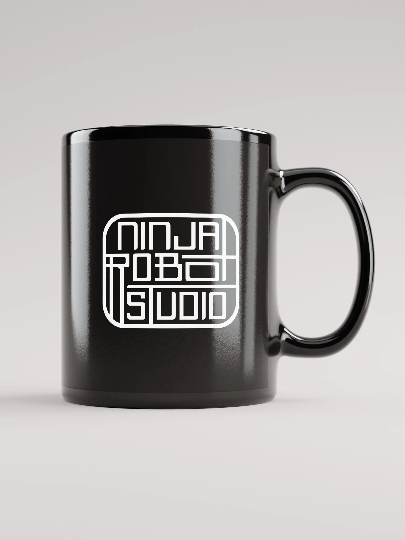 Ninja Robot Black Coffee Mug product image (2)