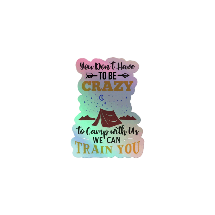 Crazy Camping Holographic Sticker Sheet product image (1)