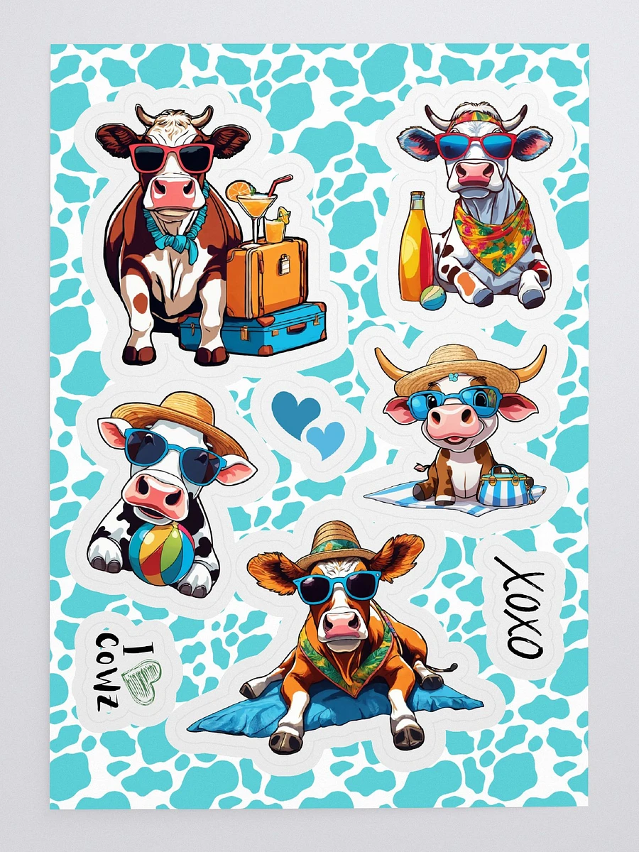 Vacation Mood Cow Stickers Sheet product image (3)