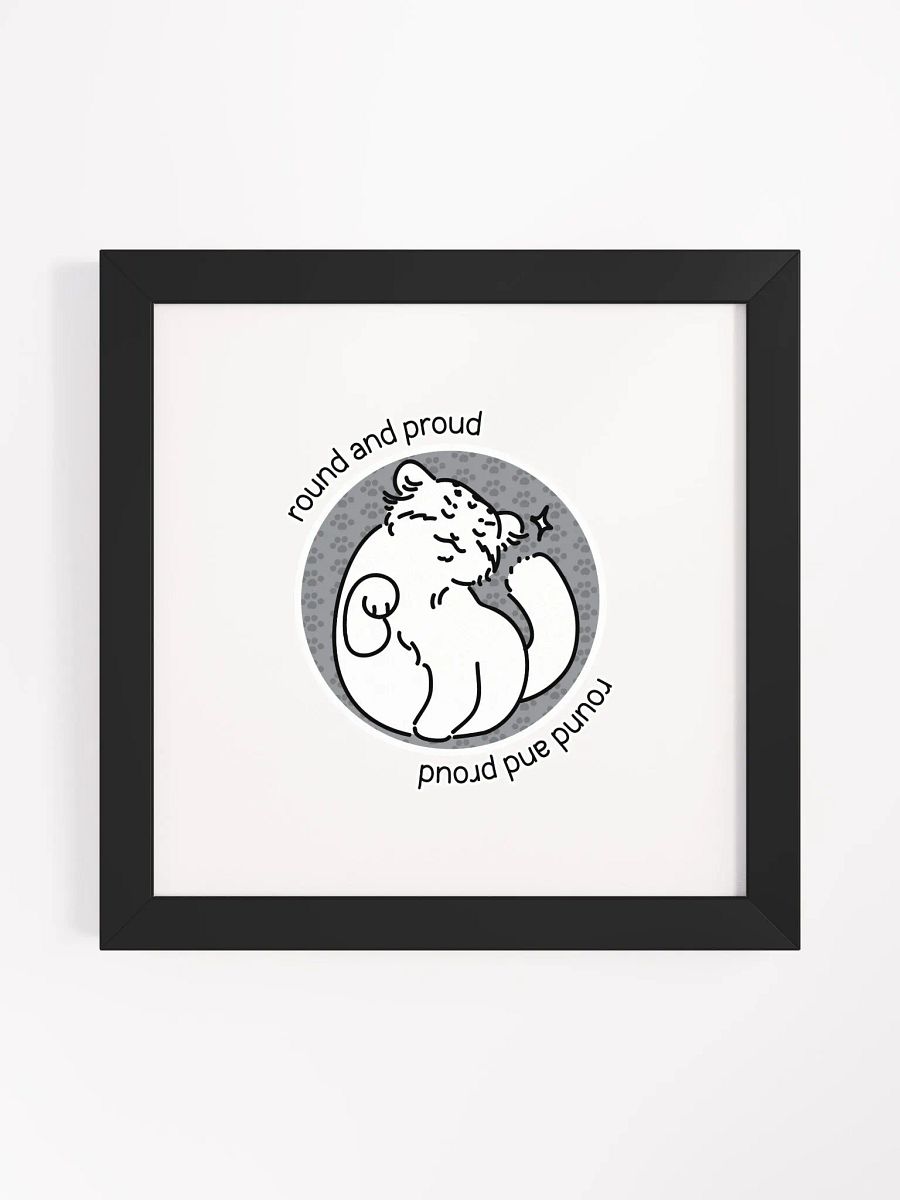 Round and Proud Manul Unlabeled Version - Framed Print product image (1)
