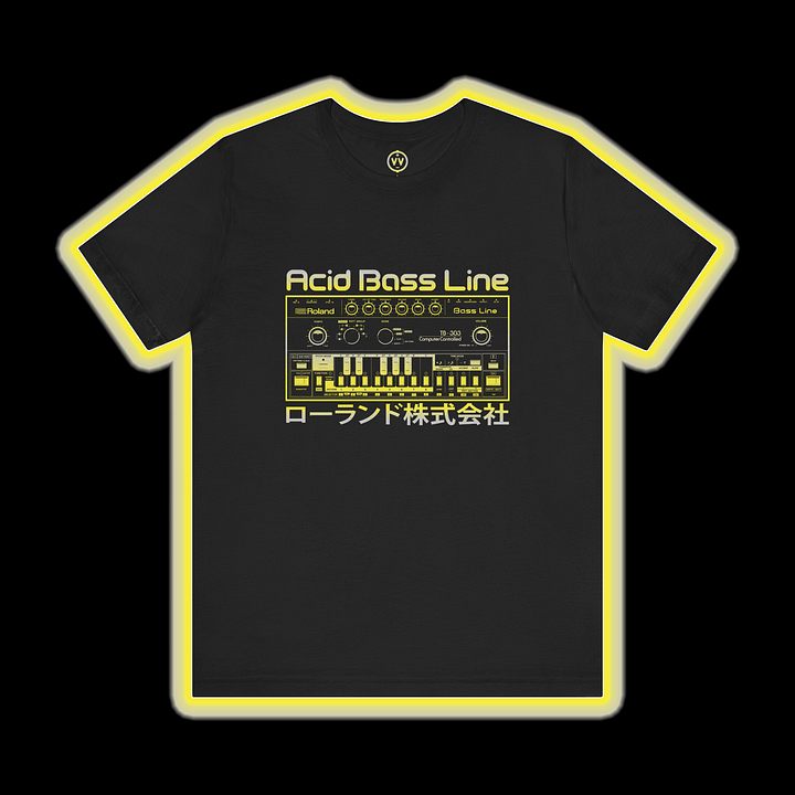 TB-303 T-Shirt - Roland 303 Acid Bass Line Synthesizer) by Vintage Voltage (COLOUR PRINT A) product image (1)