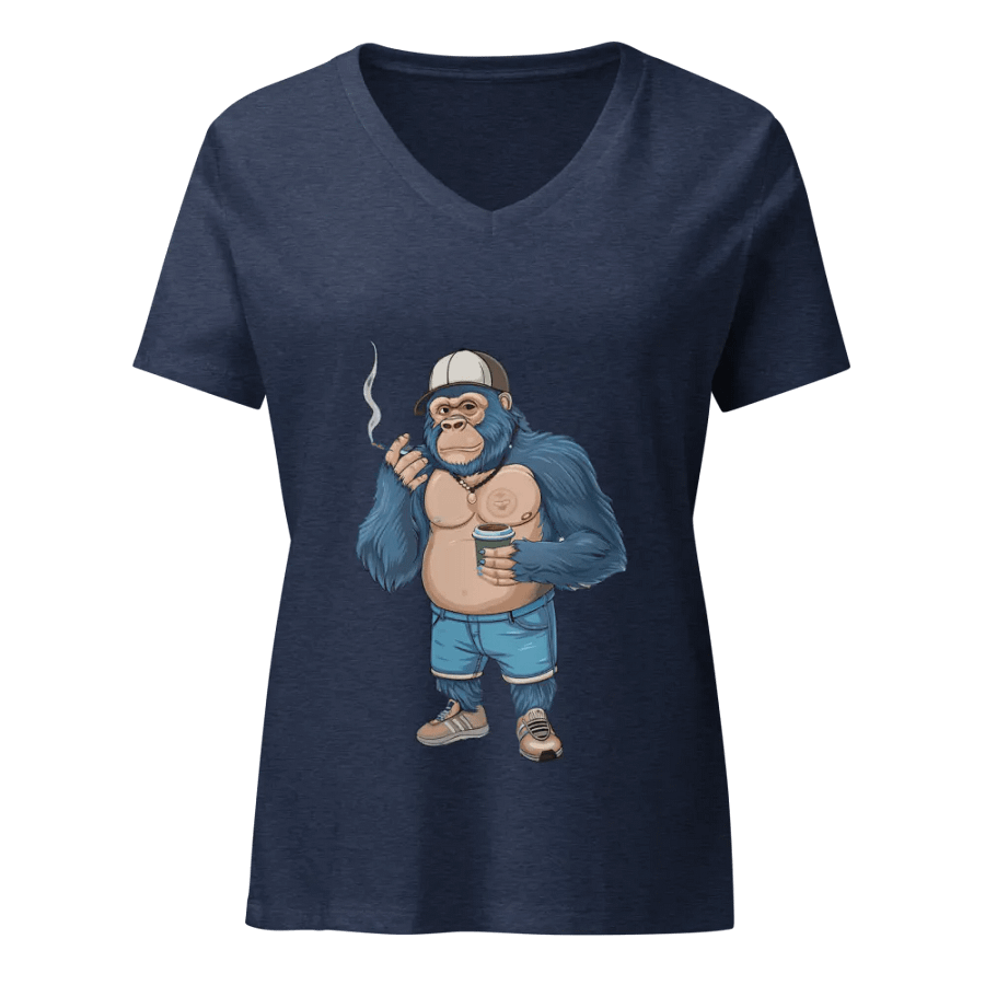 Bella+Canvas Women's Relaxed V-Neck T-Shirt - Blue Gorilla product image (17)