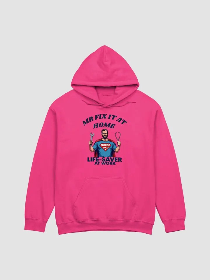 mr fix it at home, Superhero Nurse Dad Hoodie product image (4)