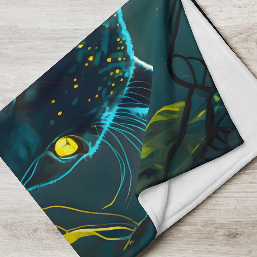 Black Panther Wild Animal Enchanted Forest Throw Blanket product image (8)