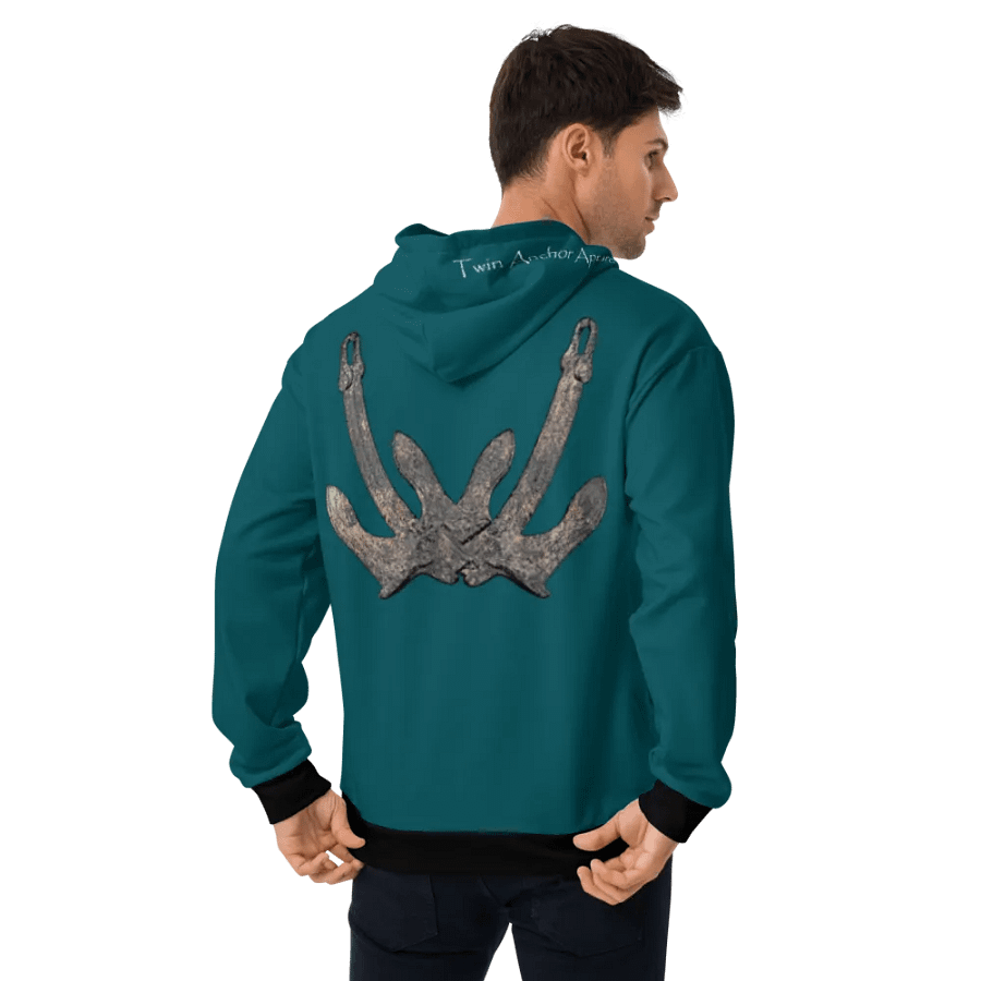 Teal Anchor Hoodie product image (11)