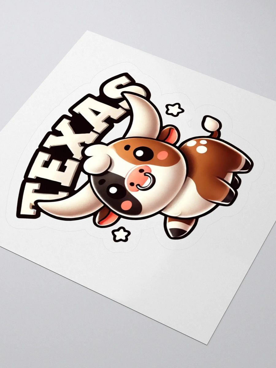 Adorable Texas Sticker with a Longhorn product image (11)