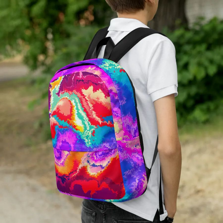 Neon Tides - Crystal & Abstract Art Rucksack product image (8)