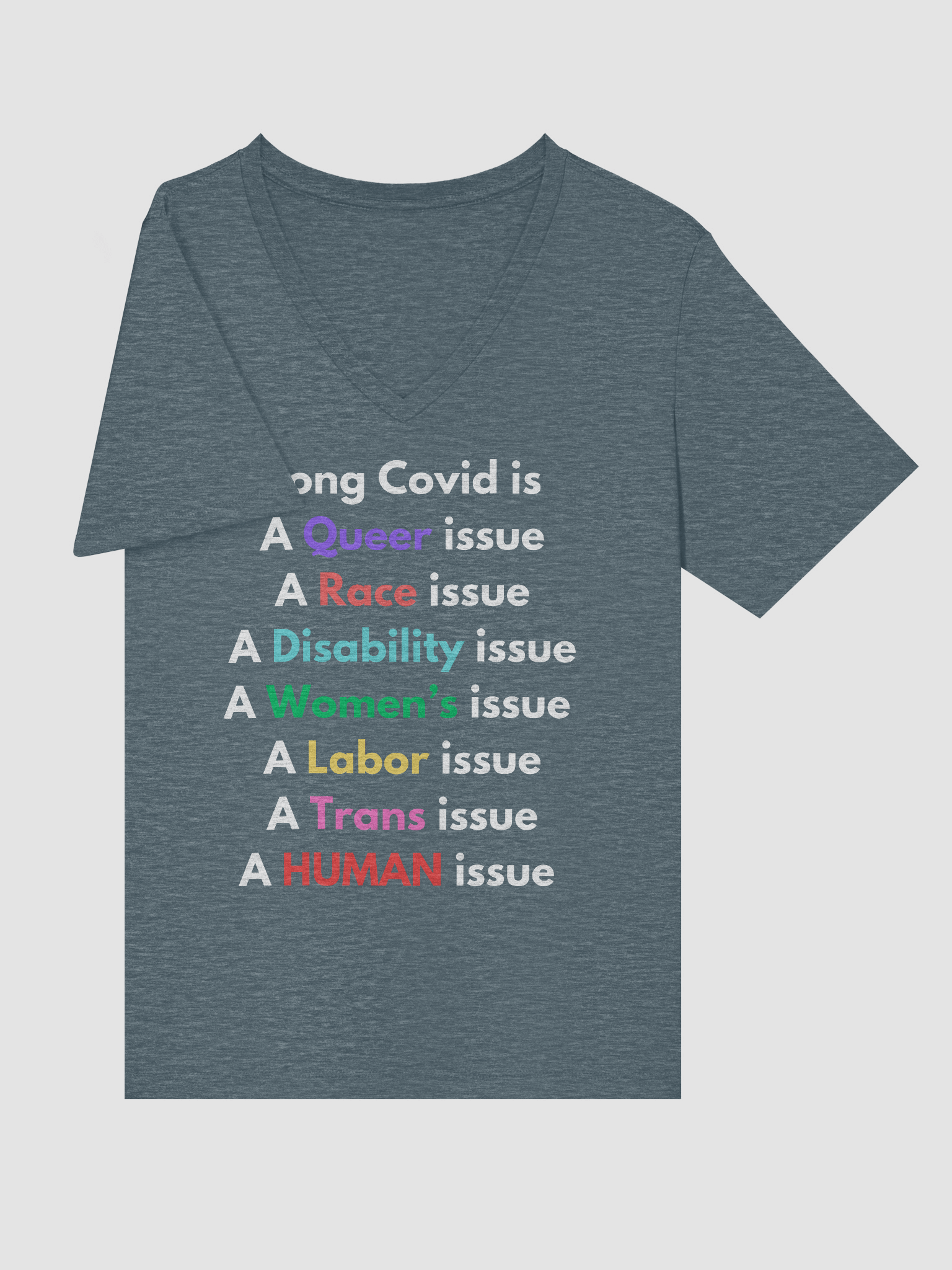 Long Covid Is Relaxed V-Neck Tee product image (24)