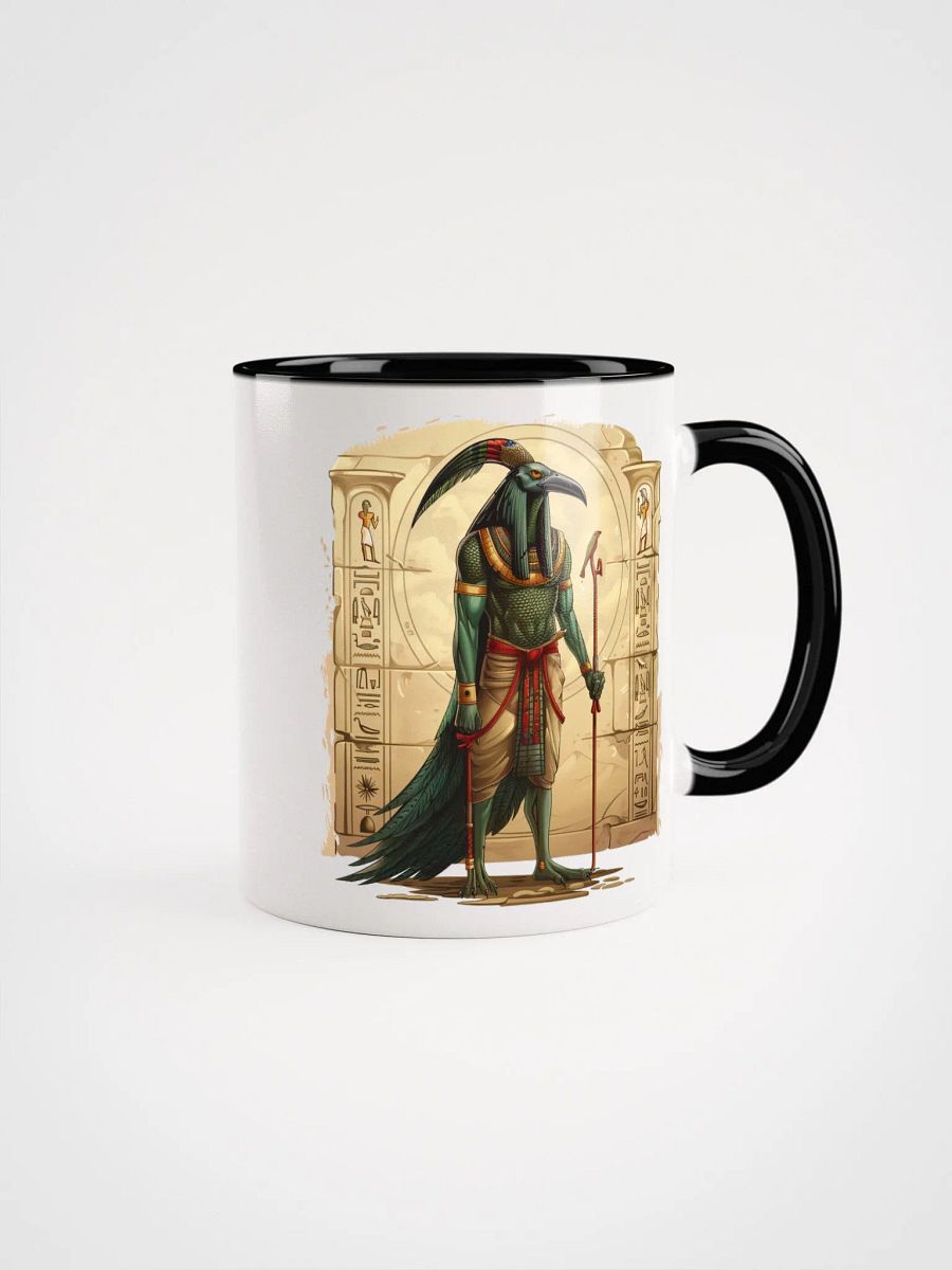 Thoth - The Egyptian God of Wisdom Ceramic Mug with Black Color Inside product image (2)