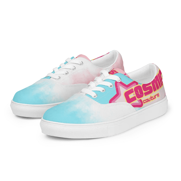 Cosmic Couture Cotton Candy Men's Lace-Up Canvas Shoes product image (1)