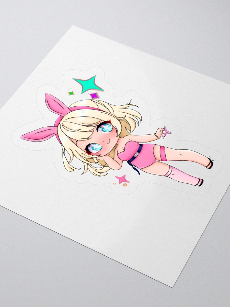 Whimsical Bunny Girl Kiss Cut Stickers product image (9)