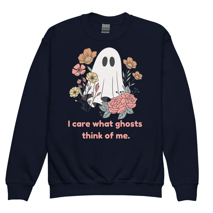 I Care What Ghosts Think of Me Youth Crewneck Sweatshirt product image (1)