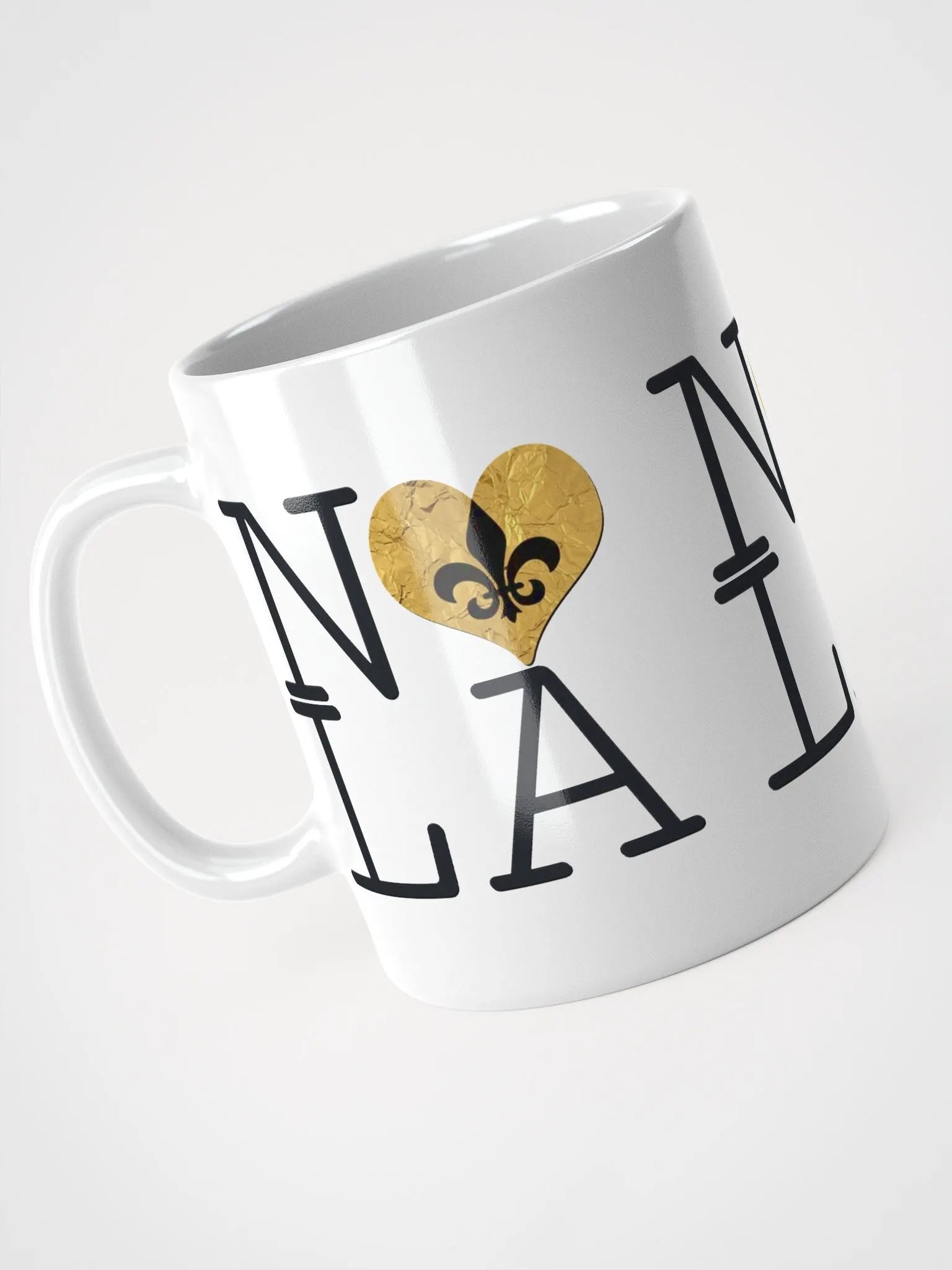 I LOVE NOLA **BIGSHOT MUG** (GOLD WRAP HEART + IMAGE POP) product image (9)