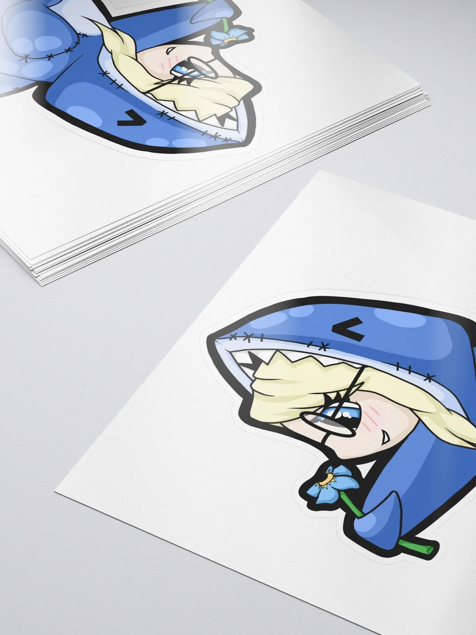 AKForgetmenot Sharky Suit Kiss Cut Sticker product image (5)