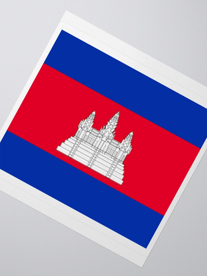 Cambodian Flag Sticker | Angkor Wat Design | Durable Vinyl | 3 Sizes product image (6)